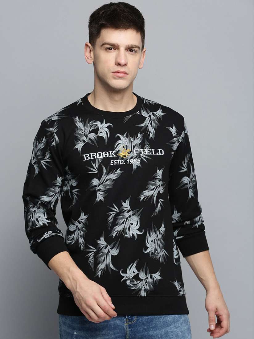 Buy SHOWOFF Floral Printed Cotton Sweatshirt Sweatshirts for Men 21990540 Myntra