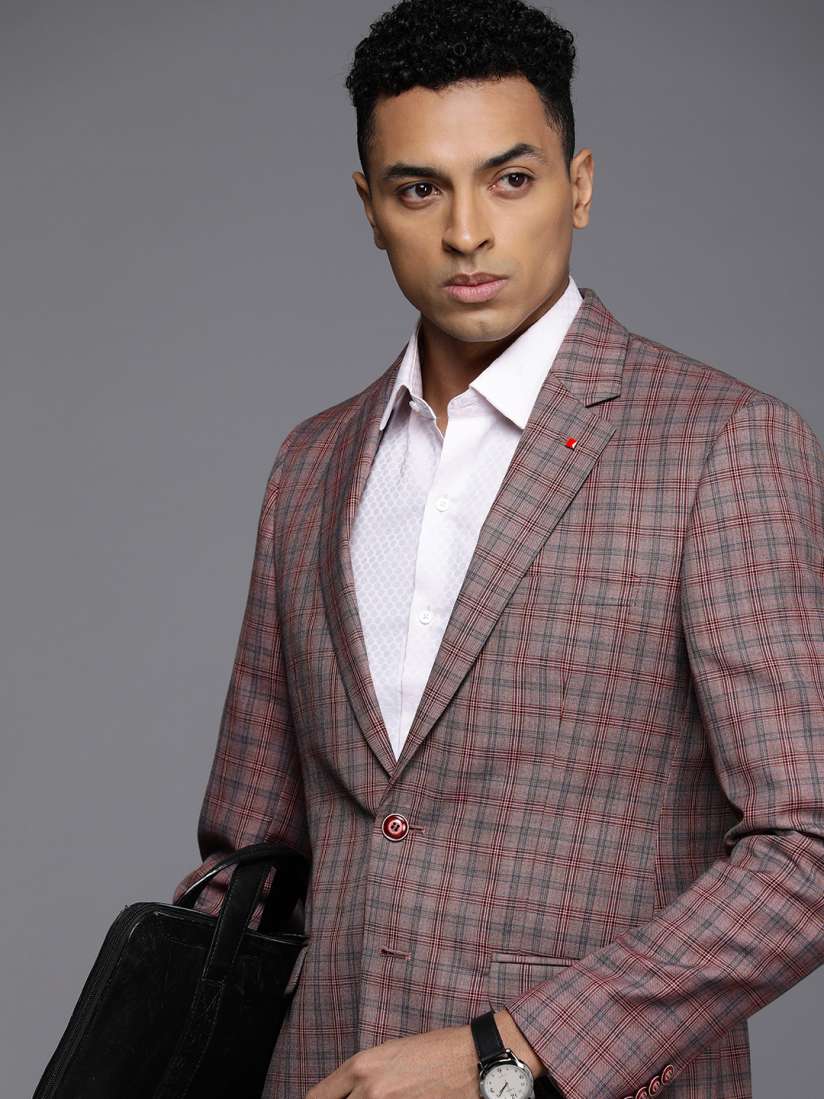 Buy Raymond Men Contemporary Fit Checked Formal Blazer Blazers for Men 21990956 Myntra