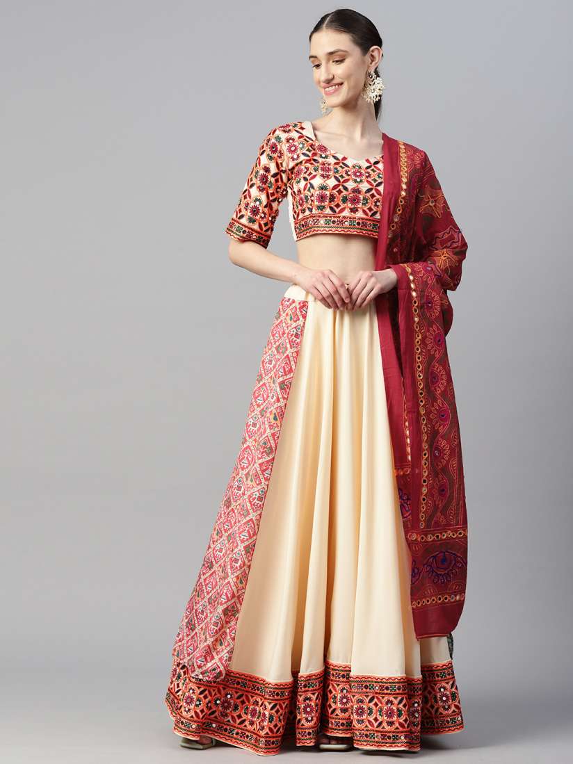 Buy Divine International Trading Co Embroidered Thread Work Unstitched Lehenga Blouse Lehenga Choli for Women 21992168 Myntra