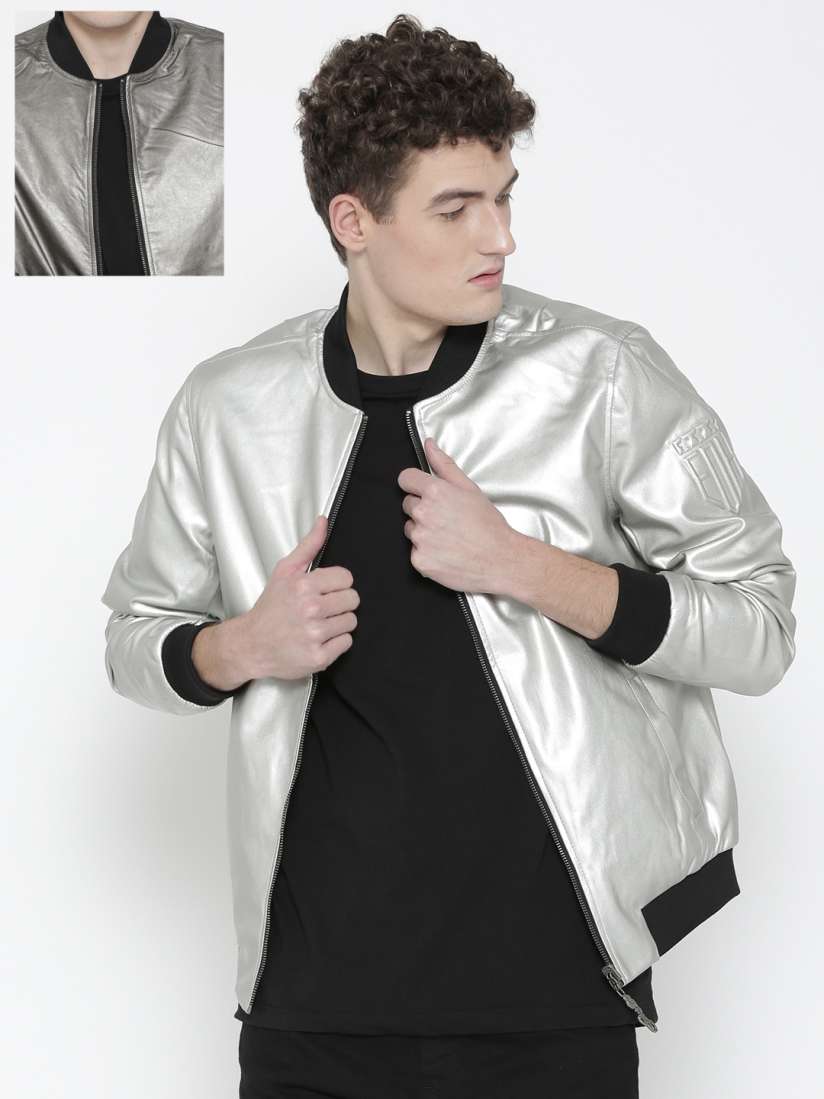 Mens silver windbreaker store