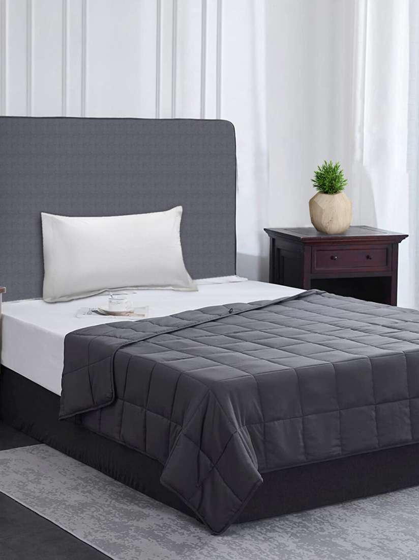 Buy Divine Casa Grey Heavy Winter 150 GSM Weighted Cotton Single Bed Blanket Blankets Quilts and Dohars for Unisex 22001244 Myntra