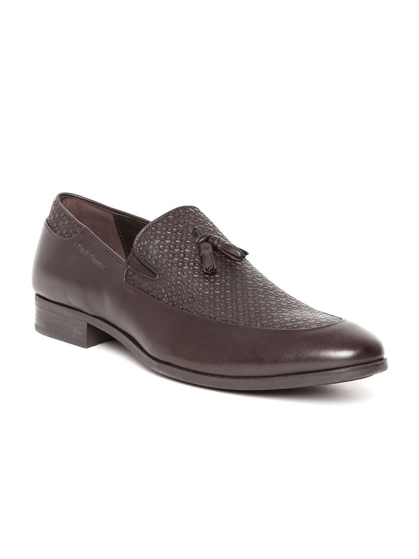 Buy Hush Puppies Men Coffee Brown Leather Textured Tasselled Semiformal Slip Ons Formal Shoes for Men 2200142 Myntra