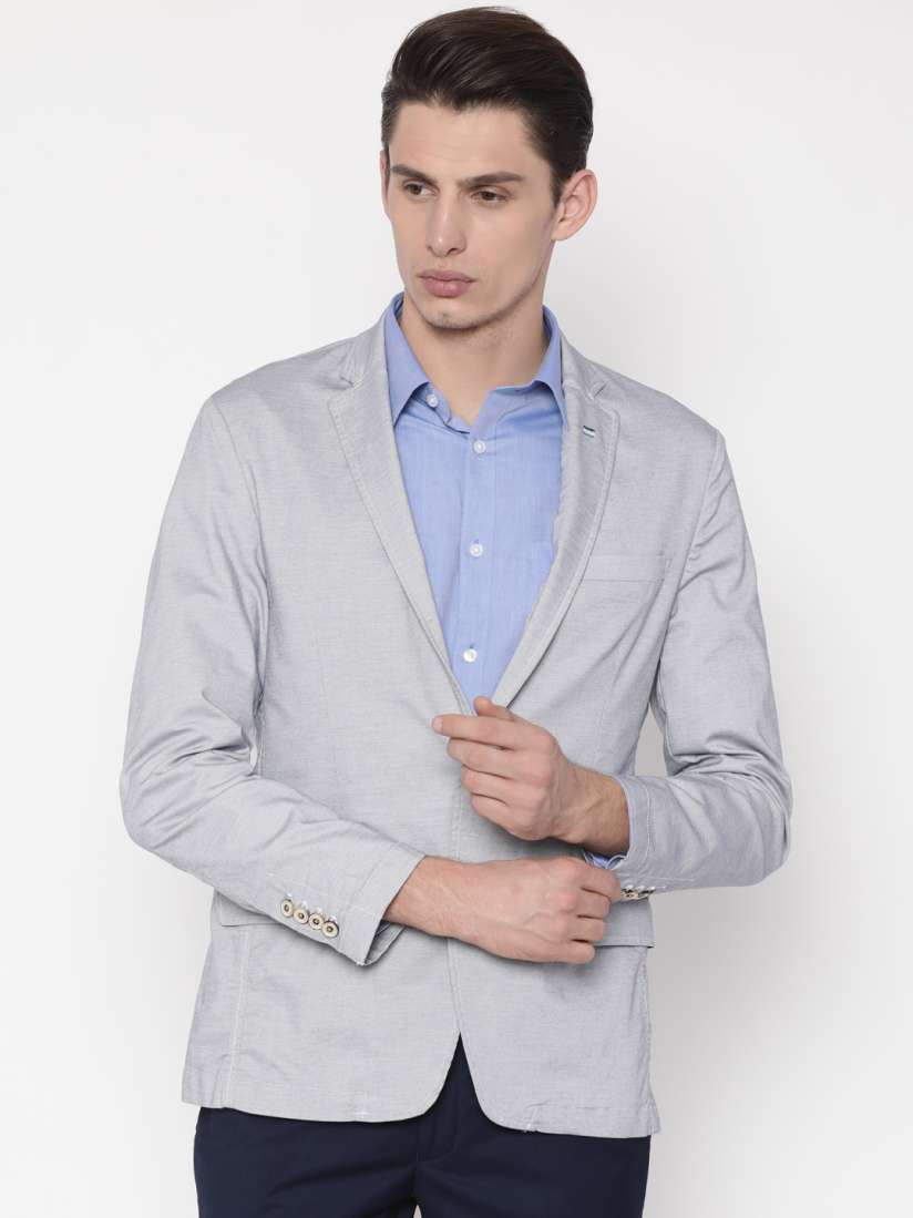 Buy Park Avenue Blue Slim Fit Single Breasted Casual Blazer Blazers for Men 2200416 Myntra