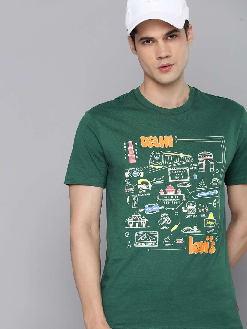 Buy Levis Men Graphic Printed Pure Cotton Round Neck T shirt Tshirts for Men 22015548 Myntra