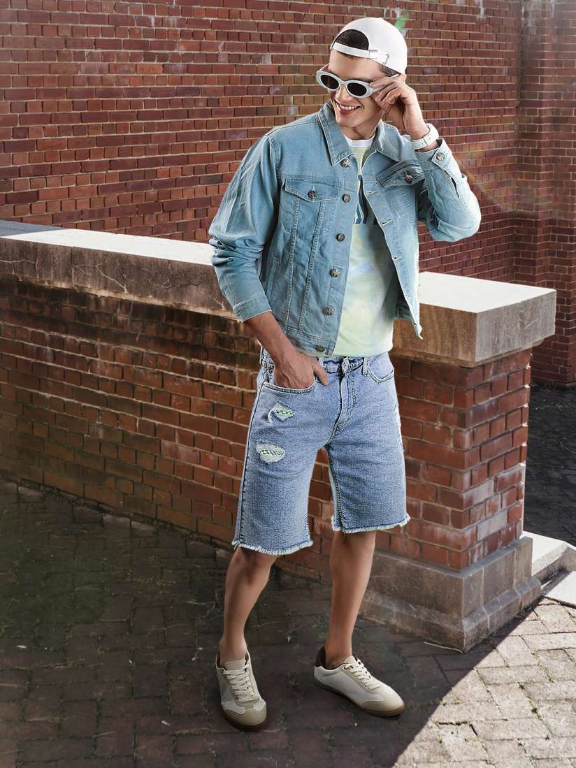 Levi's distressed bermuda shorts best sale