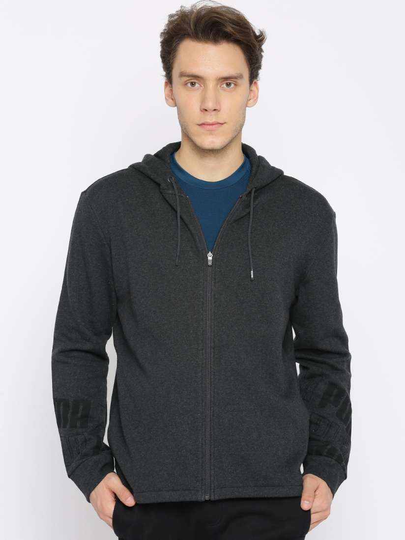 Buy Puma Men Charcoal Grey Solid PUMA Rebel 2.0 FZ Hoody FL Sweatshirt Sweatshirts for Men 2201588 Myntra