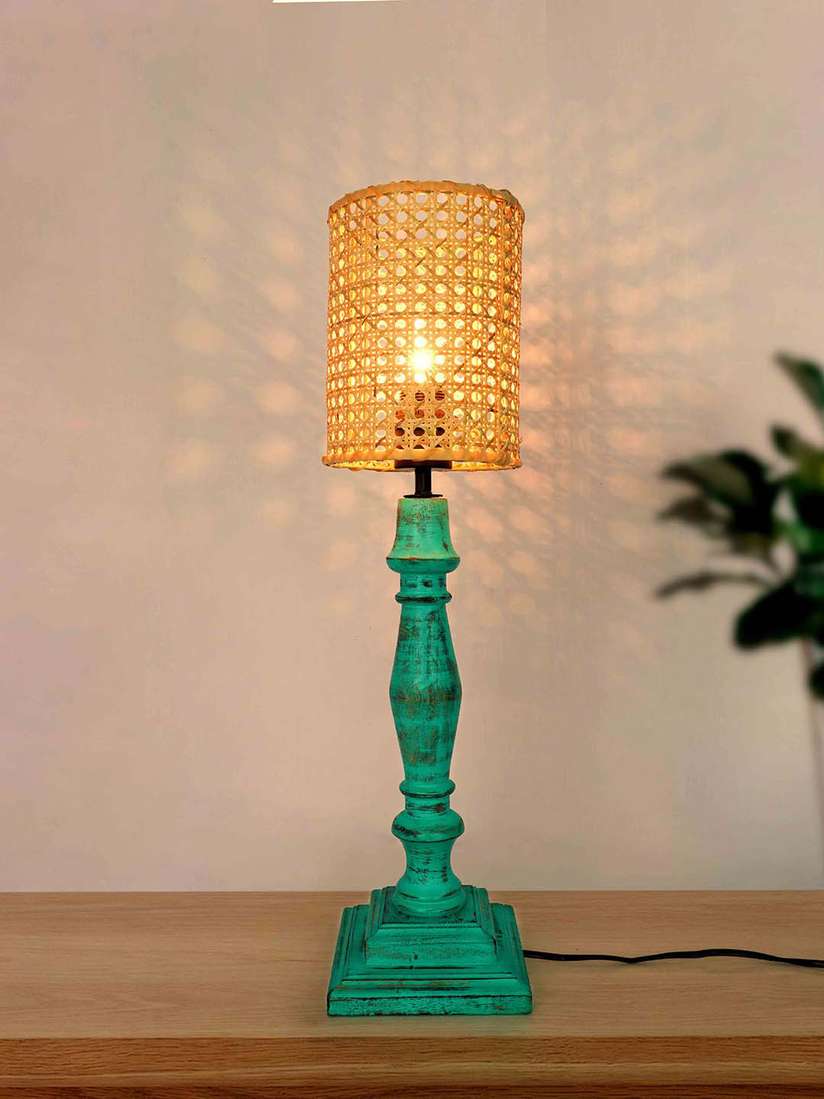 Myntra Green And Gold Desk Lamp Buy Devansh Green Brown Jute Table