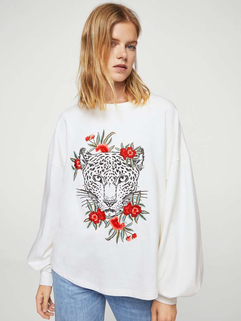 Mango tiger sweatshirt top