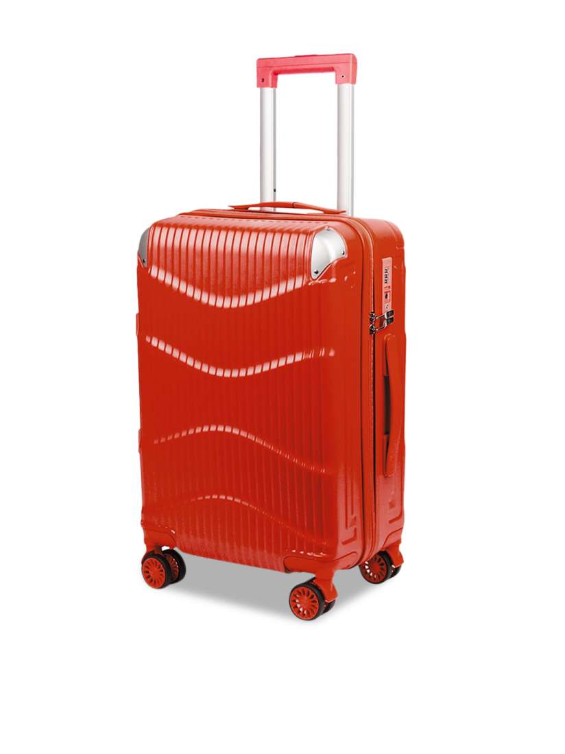 Buy THE CLOWNFISH Textured 4 Wheels 360 Degree Rotation Hard Sided Medium Trolley Bag Trolley Bag for Unisex 22030202 Myntra
