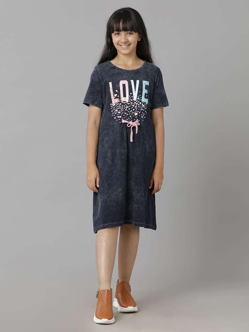 T shirt dress tied at bottom outlet