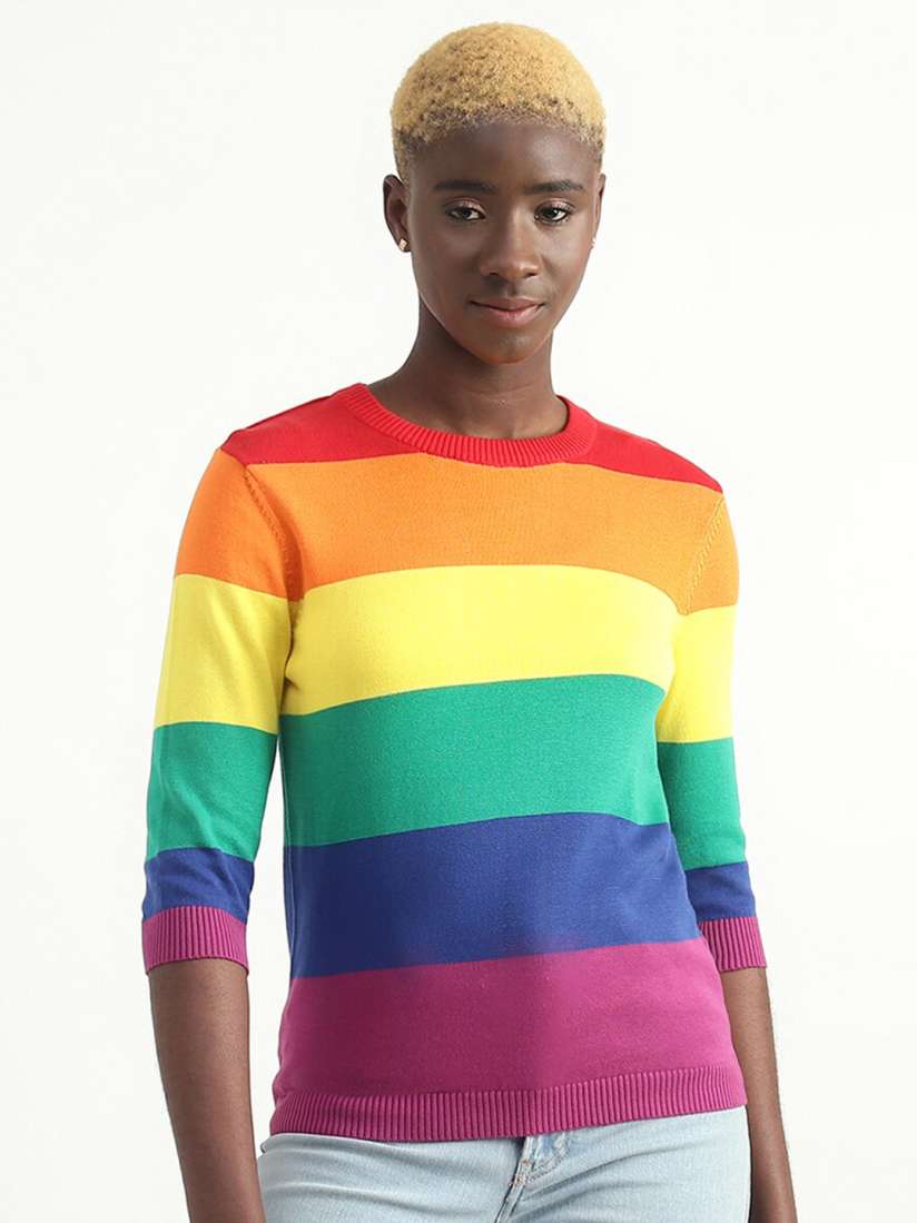 Buy United Colors of Benetton Colourblocked Cotton Pullover Sweaters for Women 22033136 Myntra