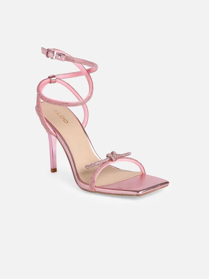 Aldo embellished blush heeled sandals shop