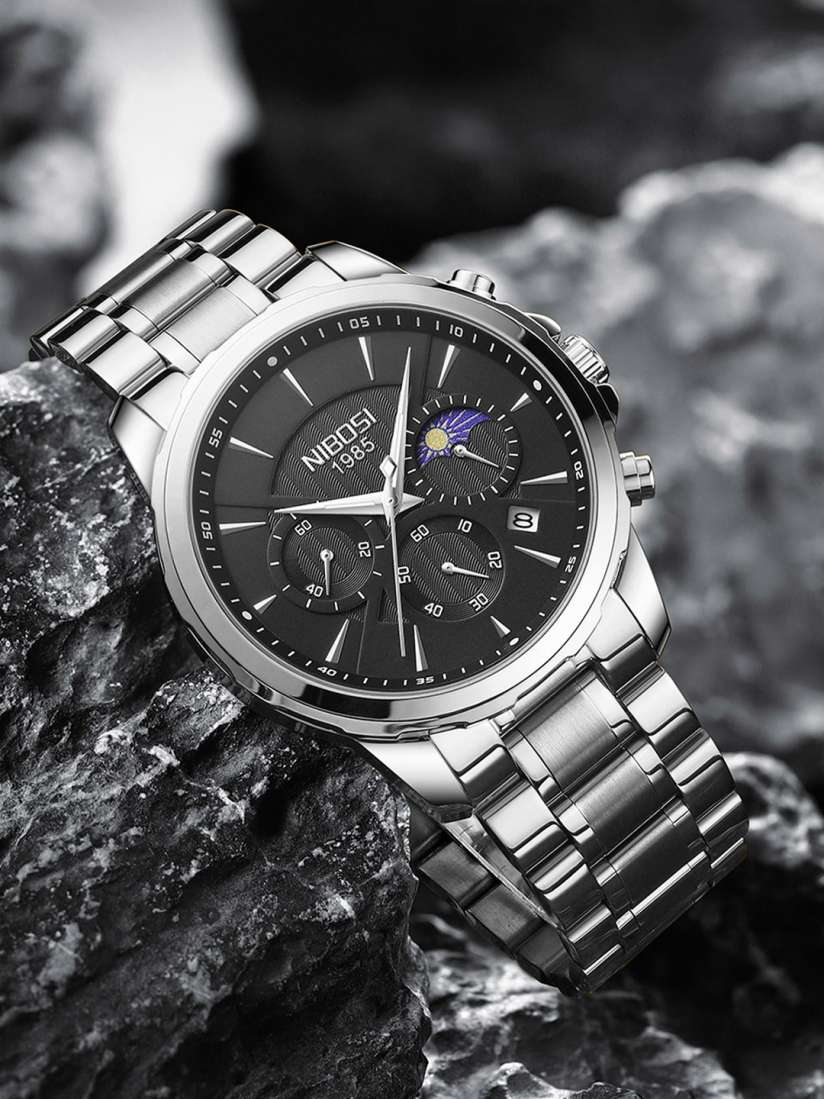 Buy Nibosi Dial Steel Bracelet Style Straps Analogue and Digital Chronograph Watch NB 2575 Watches for Men 22039124 Myntra