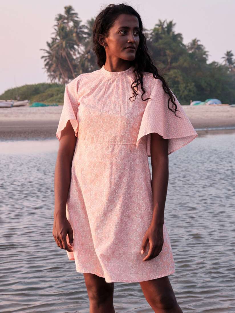 Mock neck a line dress cheap