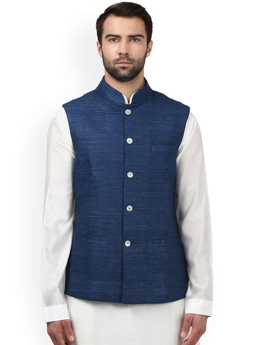 Buy ethnix by Raymond Blue Nehru Jacket Nehru Jackets for Men 2204041 Myntra
