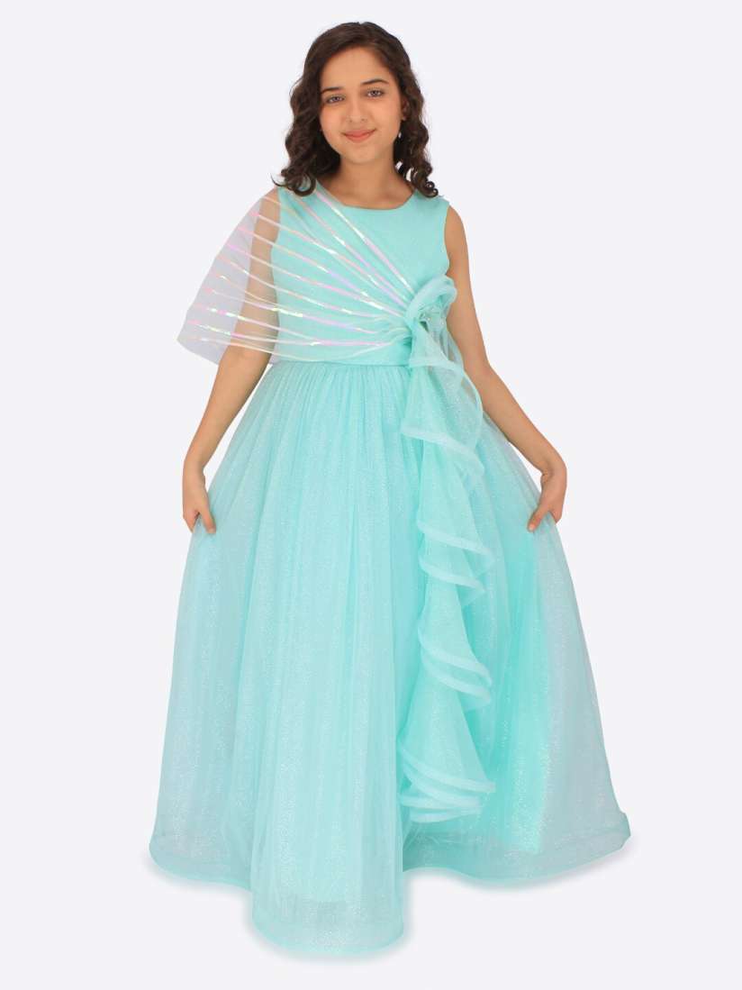Buy CUTECUMBER Embellished Georgette Maxi Dress Dresses for Girls 22041046 Myntra