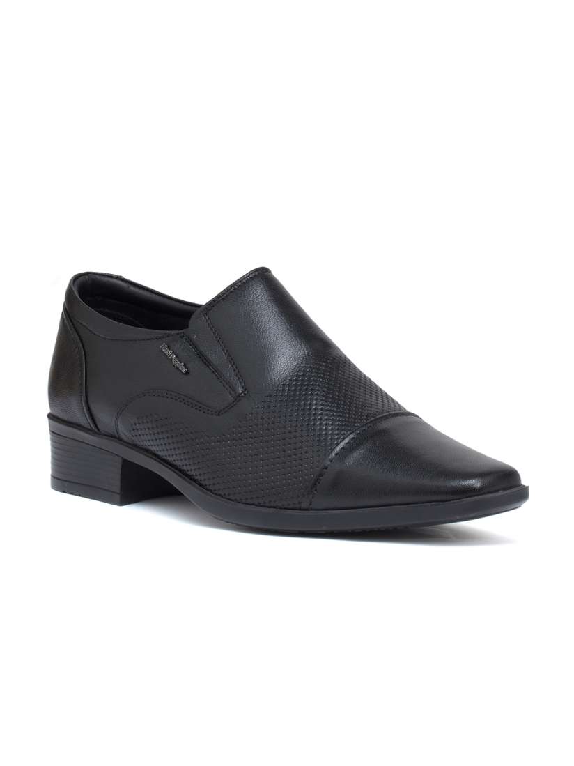Buy Hush Puppies Men Black Stuart Leather Formal Slip On Shoes Formal Shoes for Men 2204150 Myntra