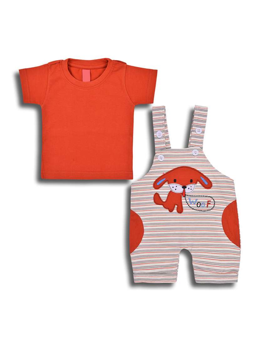 Buy Wish Karo Infant Boys Pure Cotton T shirt and Dungarees Clothing Set Clothing Set for Boys 22041926 Myntra