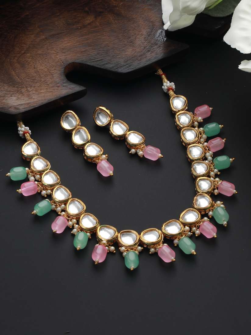 Kundan jewellery on myntra on sale