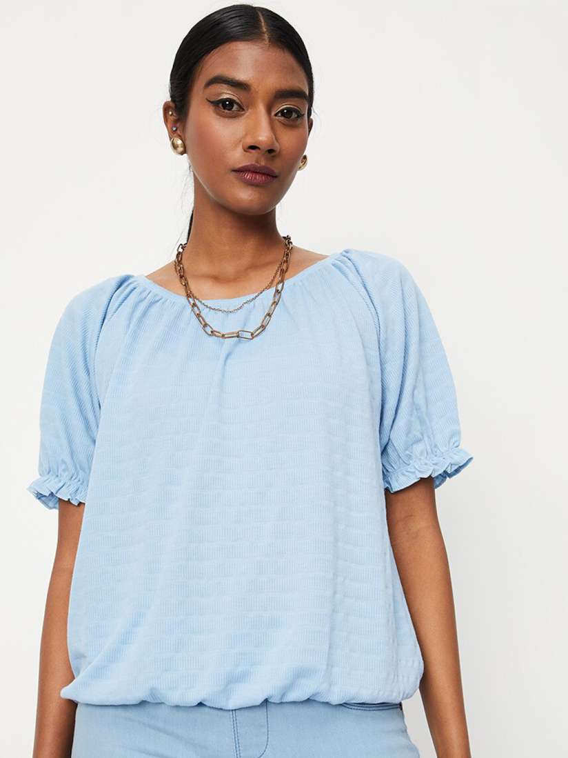 Smocked cotton top sale