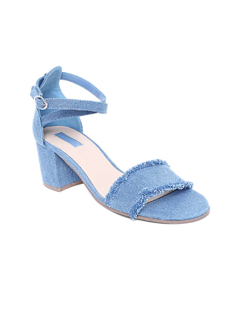 Buy FOREVER 21 Women Blue Solid Sandals Heels for Women 2205828 Myntra