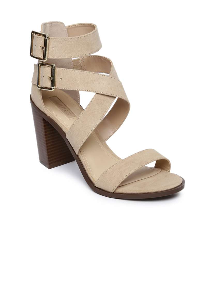 Buy FOREVER 21 Women Beige Solid Block Heels Heels for Women 2205839 Myntra