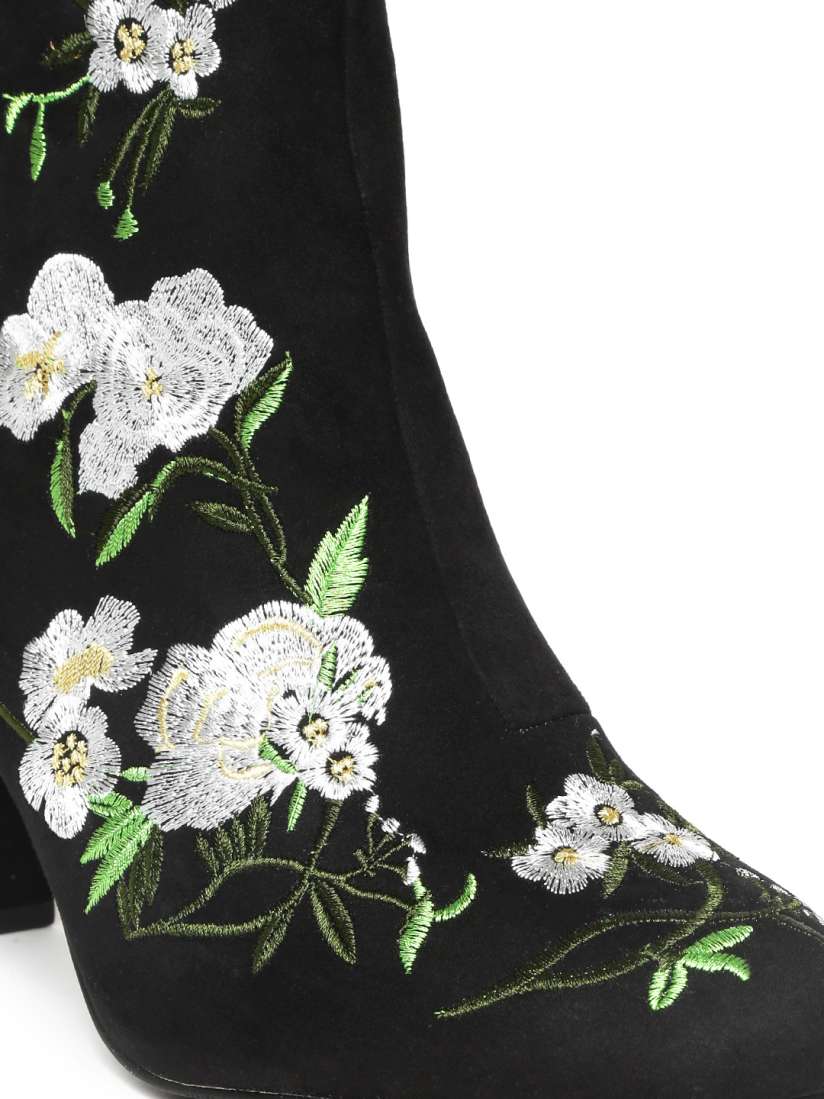 Embroidered heels forever 21 top