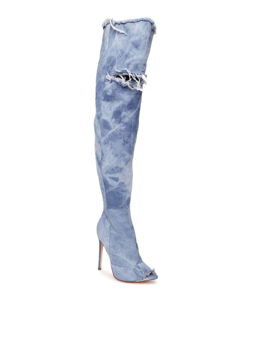 Forever 21 denim boots deals