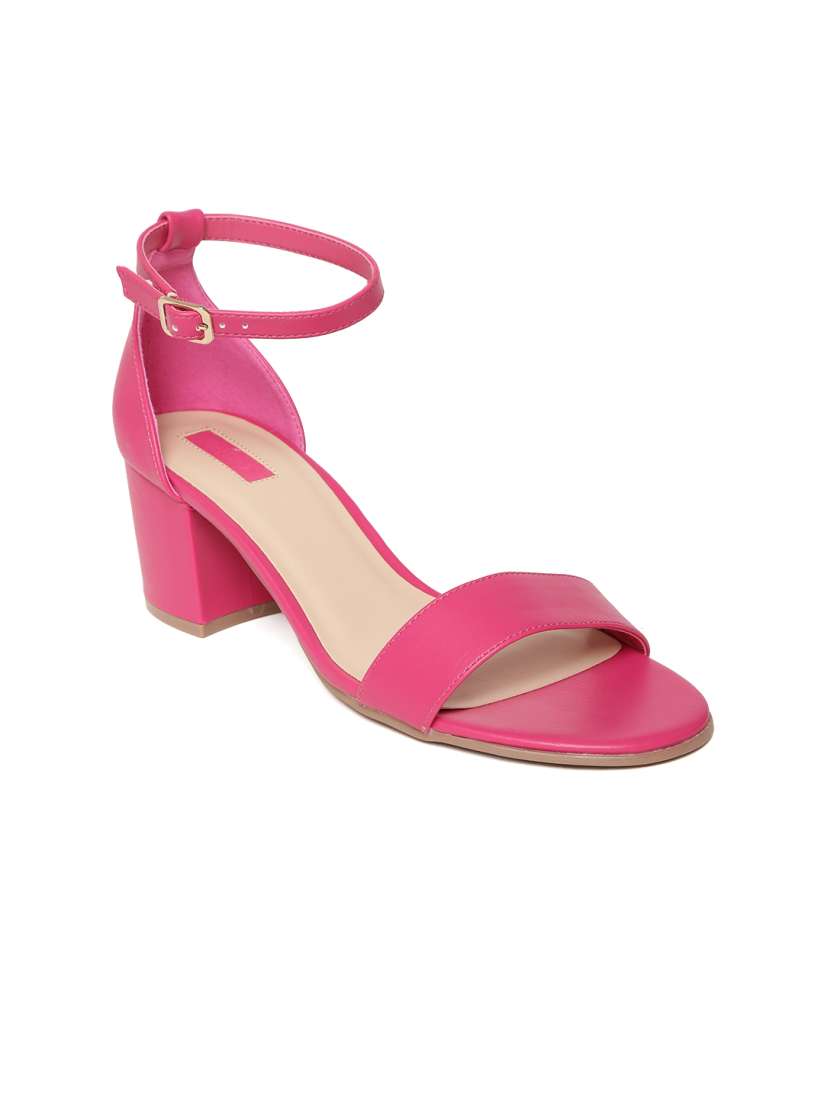 Buy FOREVER 21 Women Pink Solid Sandals Heels for Women 2205993 Myntra