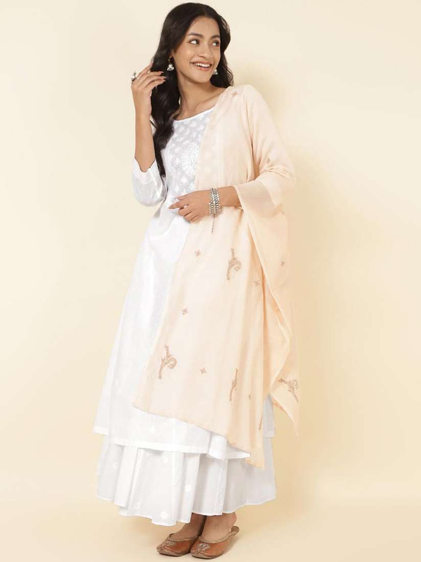 Chikankari Fabindia Dress Material Online Buy Fabindia White