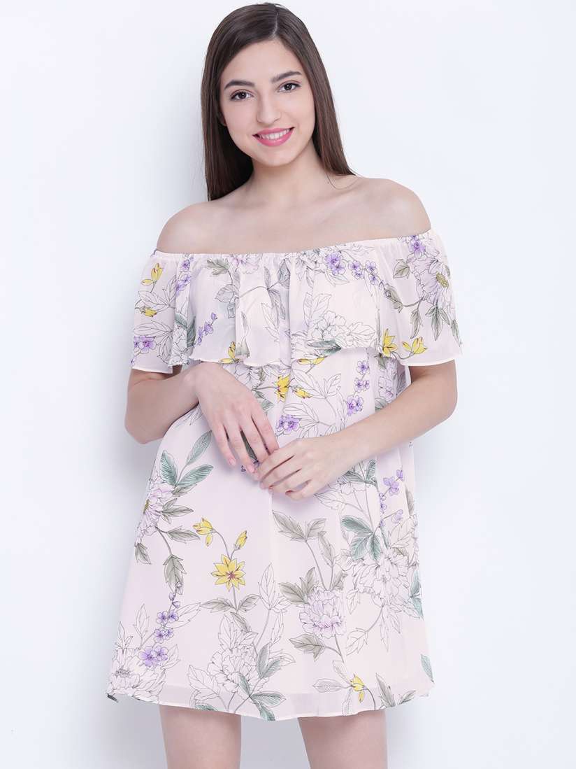 Forever 21 white dress with flowers best sale