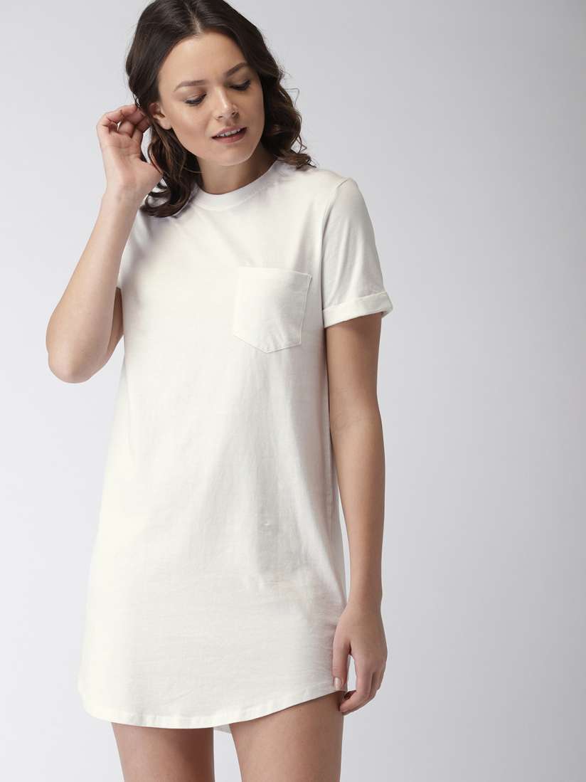 White t shirt dress forever 21 clearance