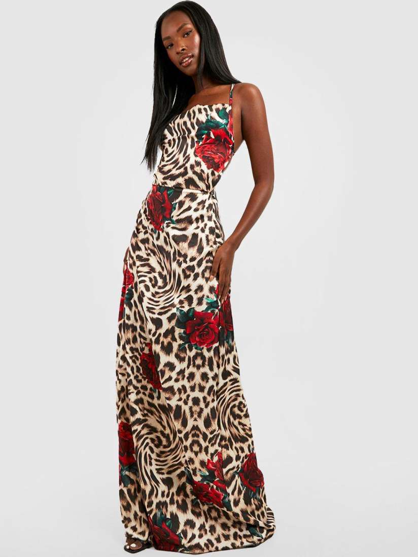 Boohoo satin maxi dress top