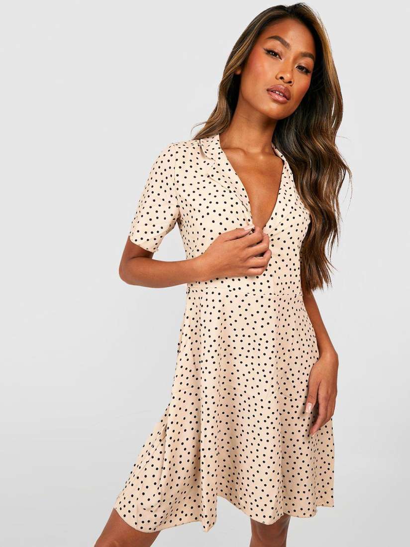 Buy Boohoo Polka Dots Printed A Line Dress Dresses for Women 22065532 Myntra