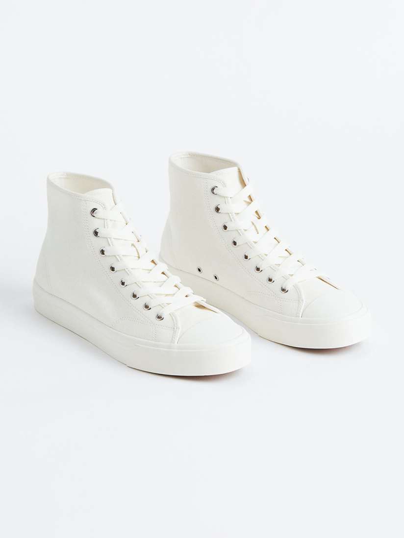 Buy H M Men Canvas Hi Top Trainers Casual Shoes for Men 22066960 Myntra