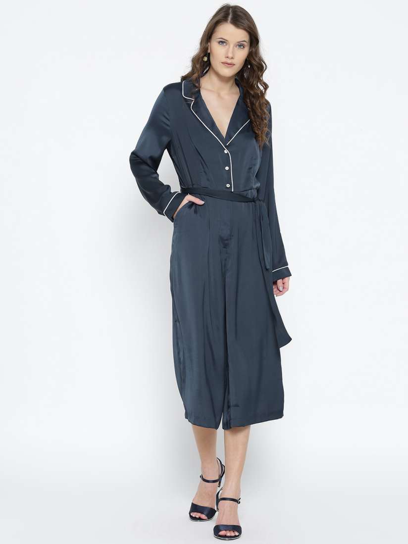 Navy blue jumpsuit forever 21 discount