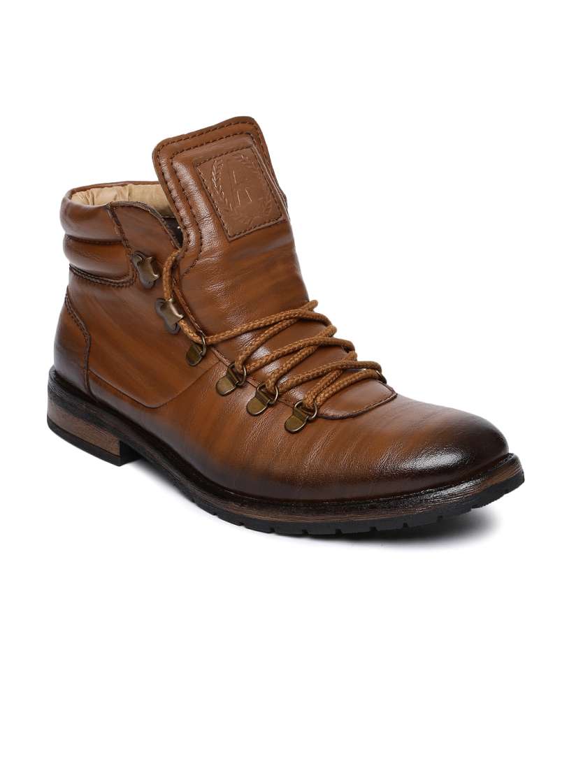 Buy Alberto Torresi Men Tan Brown Flat Boots Boots for Men 2208537 Myntra