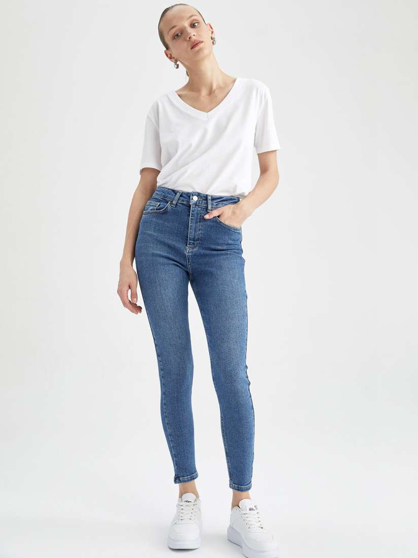 Myntra high waist jeans shop