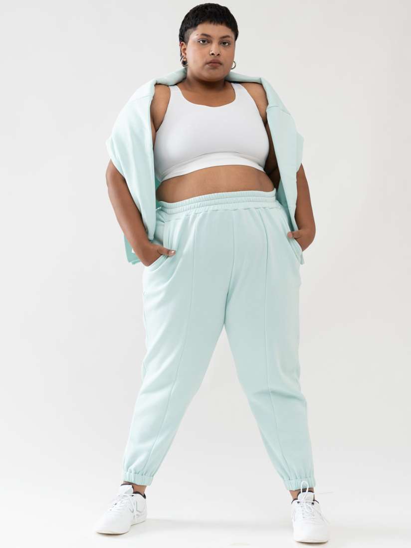 Buy SPIRIT ANIMAL Women Plus Size Mid Rise Rapid Dry Joggers Track Pants for Women 22098386 Myntra
