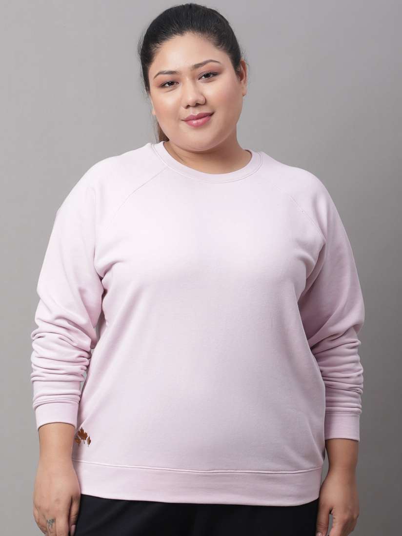 Buy Rute Plus Size Round Neck Raglan Sleeves Cotton Sweatshirt Sweatshirts for Women 22098664 Myntra
