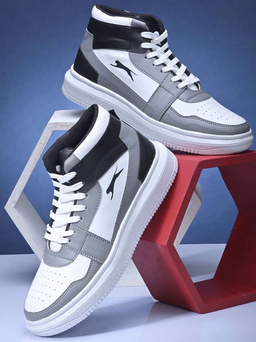 Buy Slazenger Men Colourblocked Perforated Mid Top Sneakers Casual Shoes for Men 22104514 Myntra