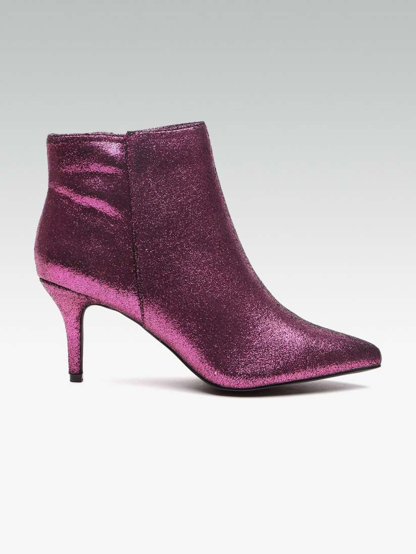 Buy DOROTHY PERKINS Women Pink Shimmer Heeled Boots Boots for Women 2210939 Myntra