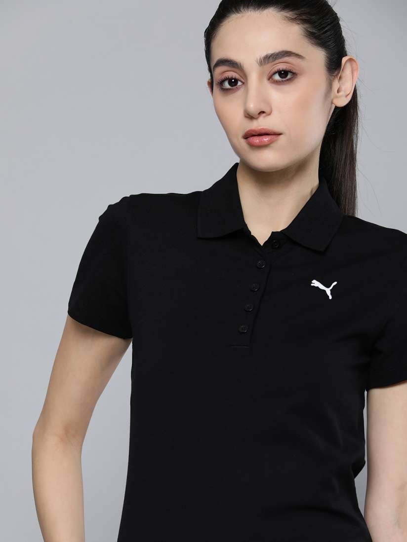 Buy Puma Women Solid Polo Collar Regular Fit Outdoor T shirt Tshirts for Women 22109468 Myntra