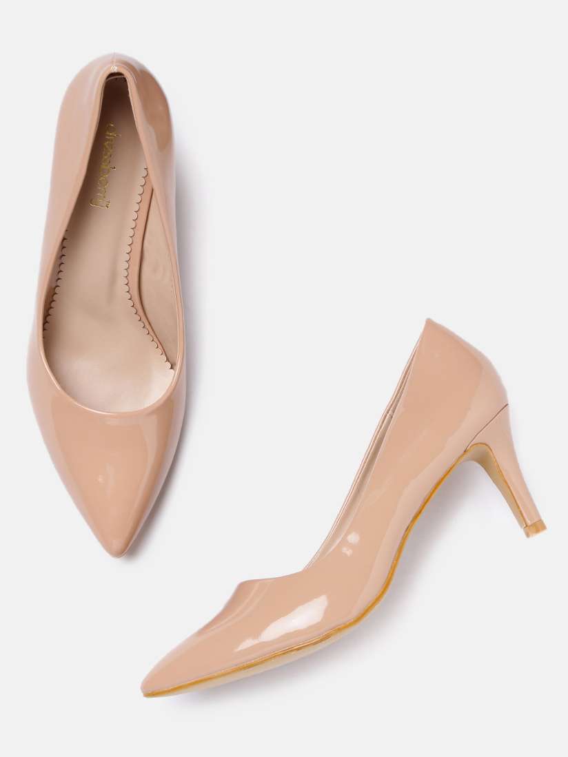 Buy DressBerry Women Nude Coloured Solid Pumps Heels for Women 2211490 Myntra