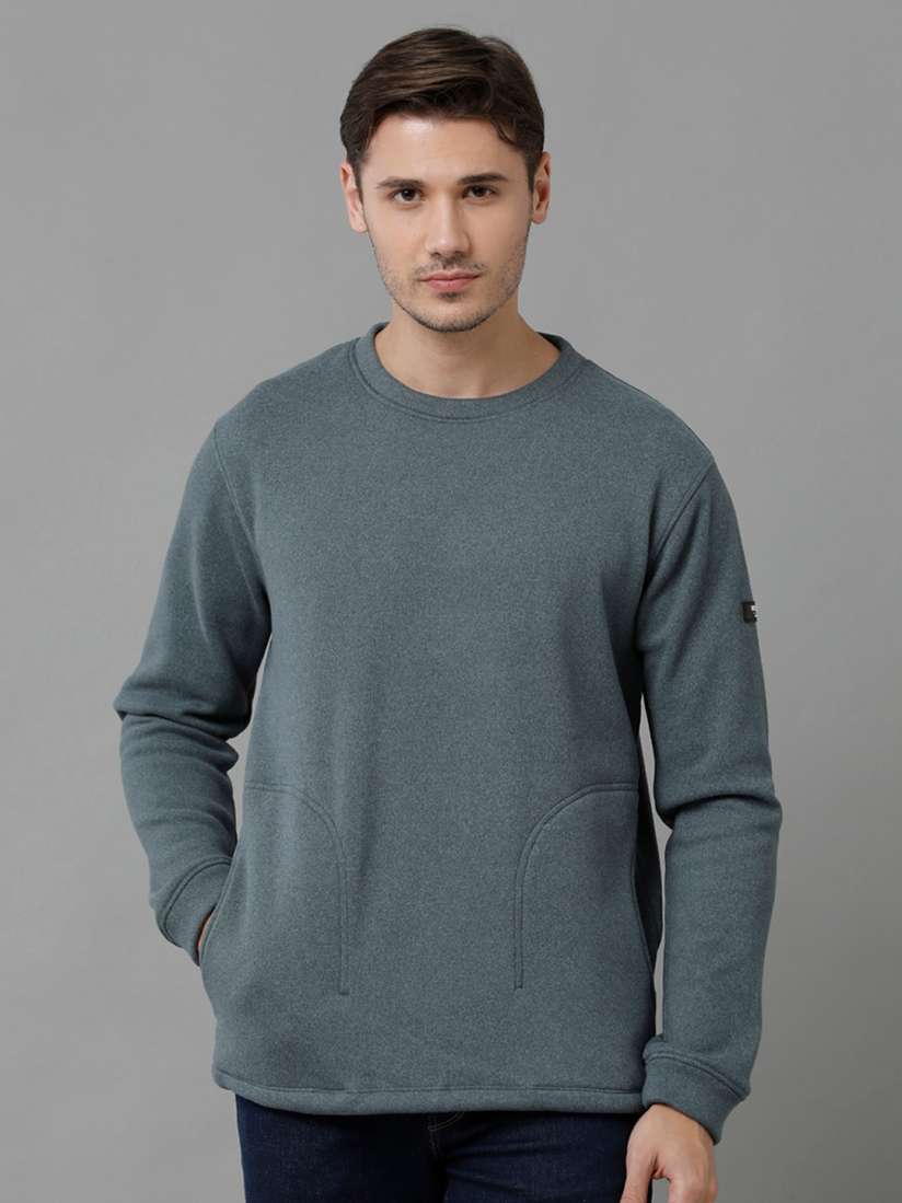 Buy Voi Jeans Round Neck Fleece Sweatshirt Sweatshirts for Men 22115444 Myntra