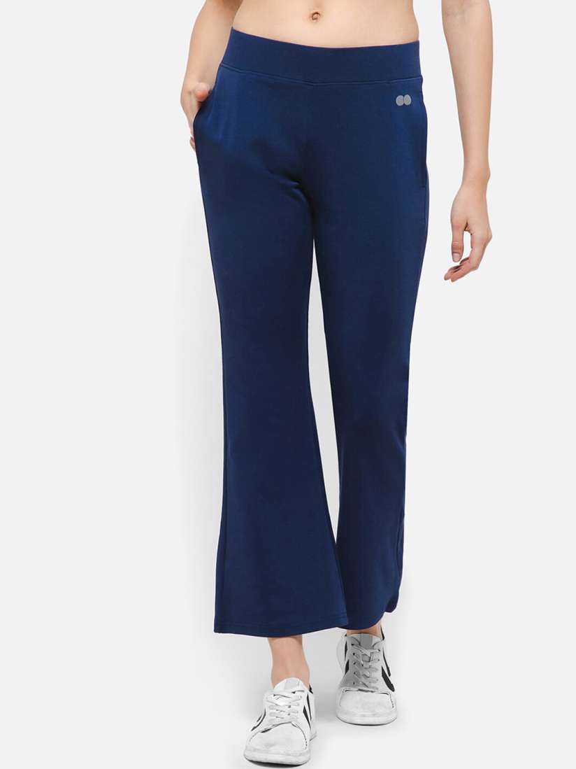 Buy Clovia Women Comfort Fit High Rise Flared Yoga Pants with Side Pockets Tights for Women 22120020 Myntra