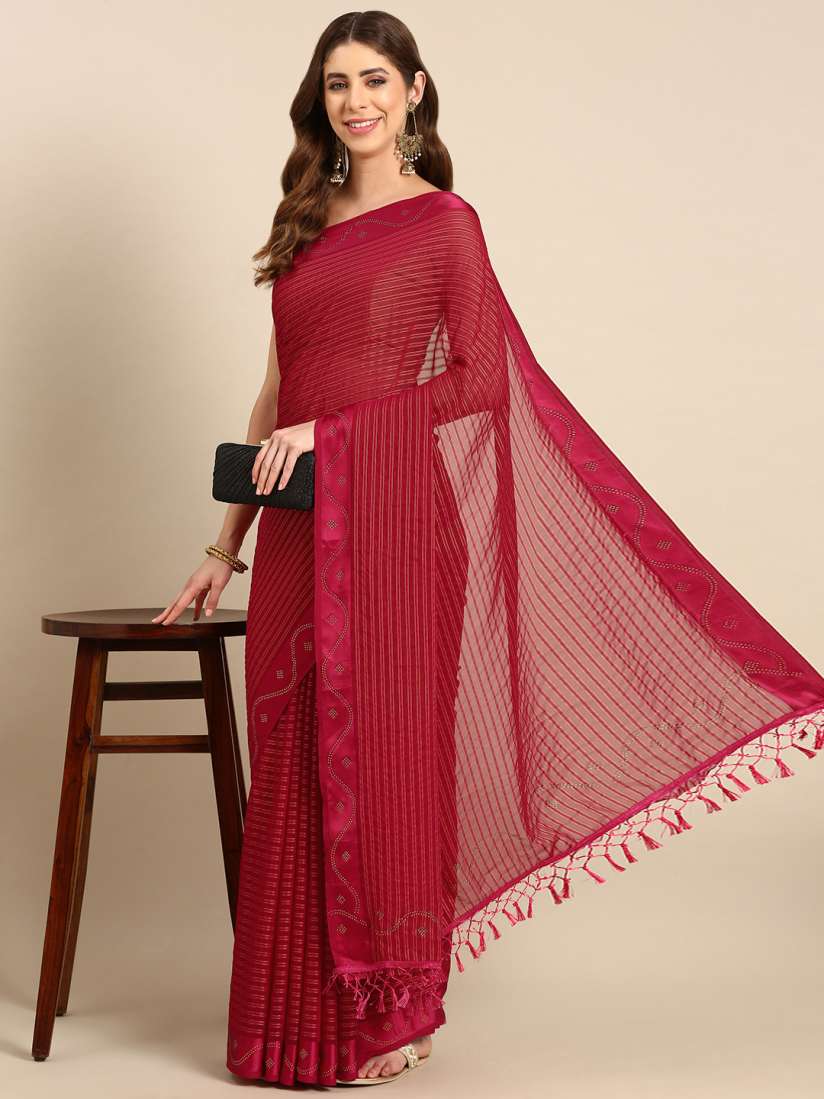 Satin saree online myntra deals