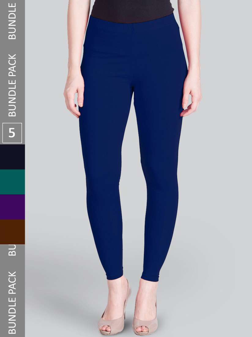 Buy LYRA Women Pack Of 5 Sculpting Seams Mid Rise Ankle Length Leggings Leggings for Women 22127878 Myntra