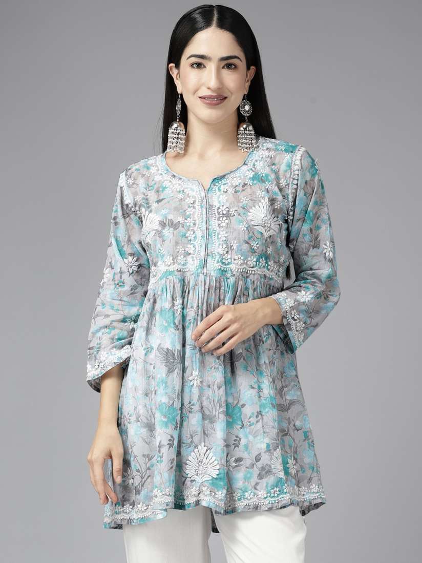 Myntra floral kurtis top