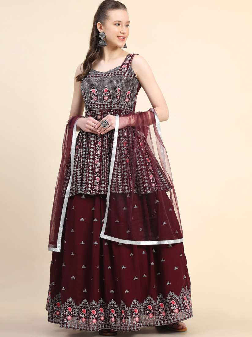 Long skirt with kurti myntra new arrivals